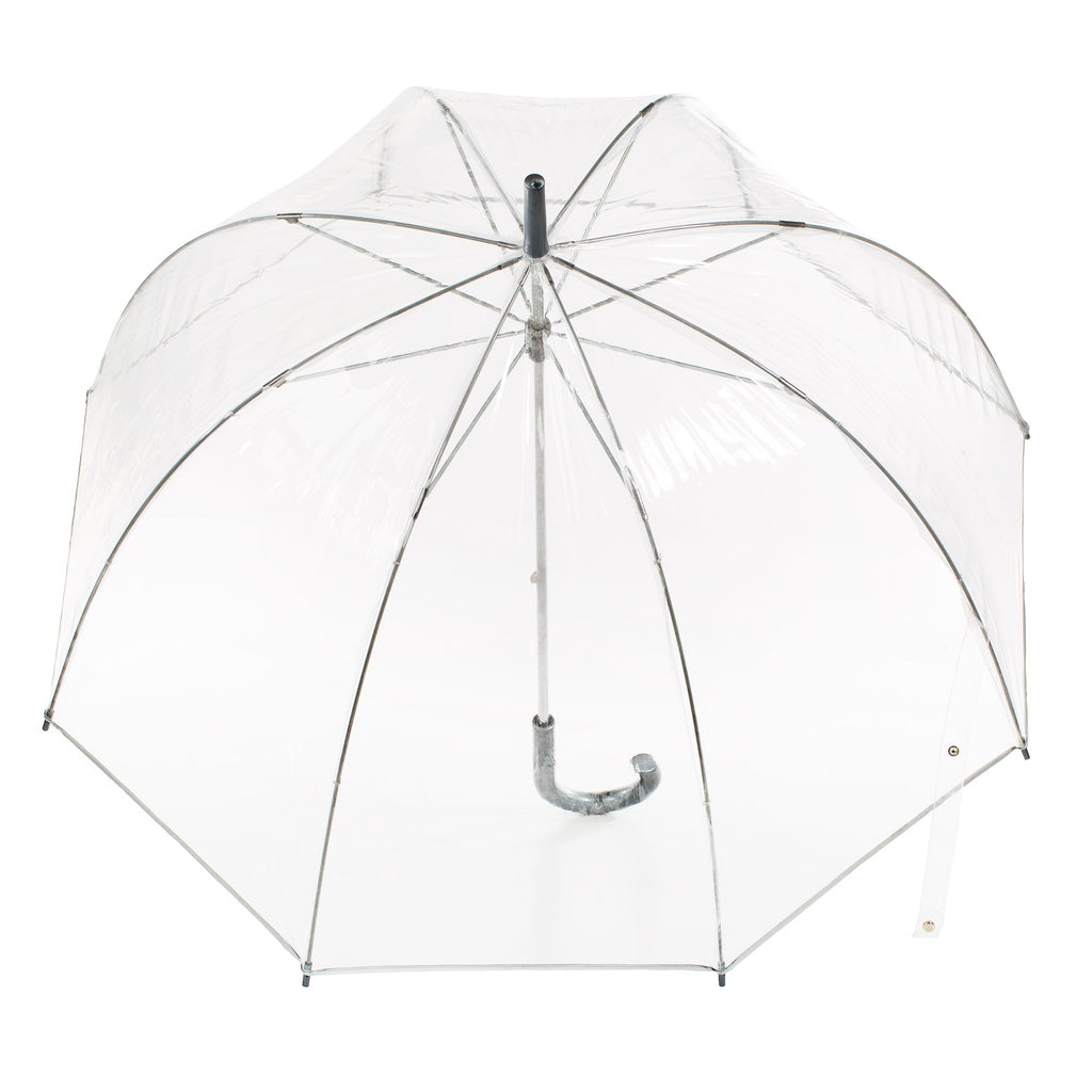 Clear Bubble Umbrella with Colorful Accents
