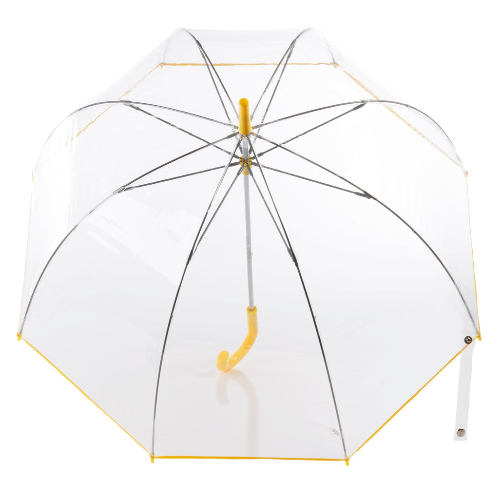 Clear Bubble Umbrella with Colorful Accents