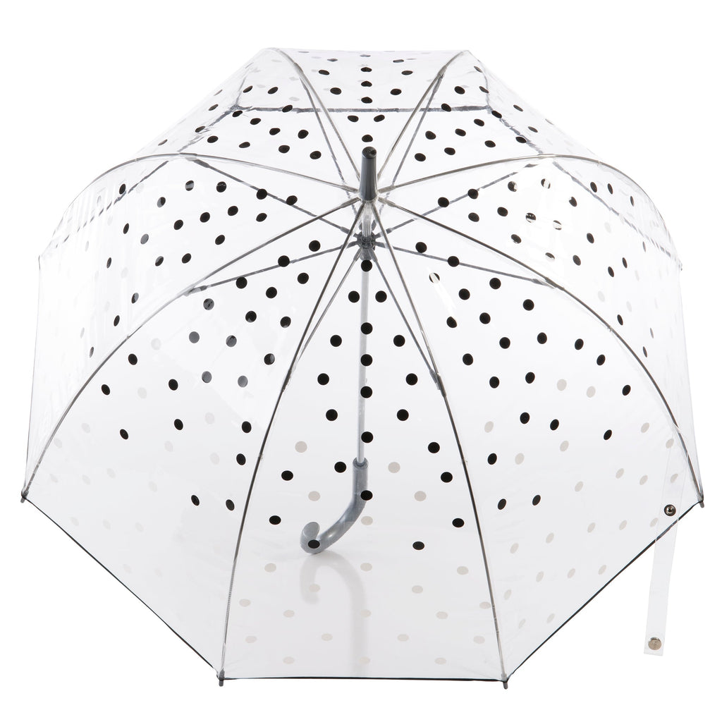 Clear Bubble Umbrella with Colorful Accents