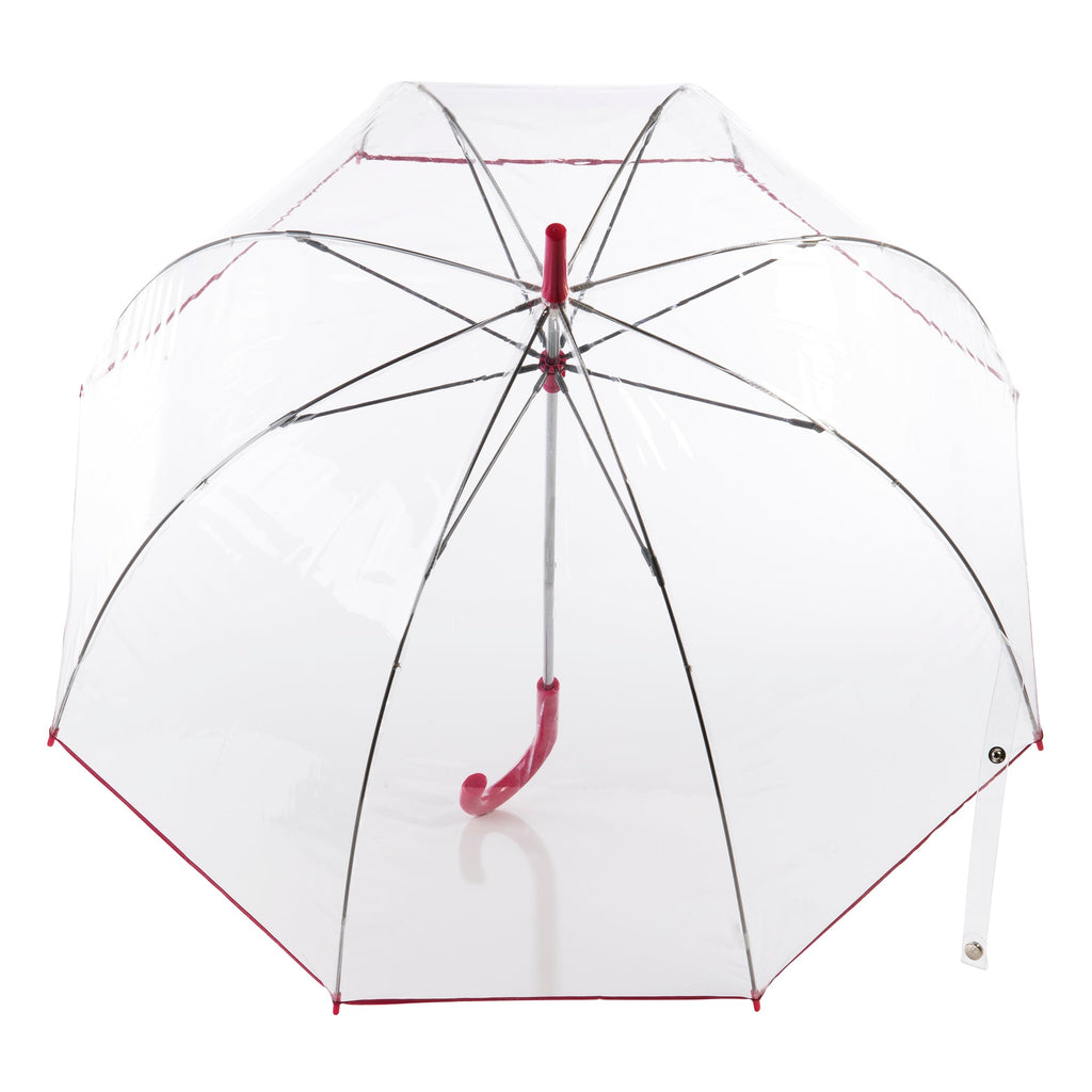 Clear Bubble Umbrella with Colorful Accents