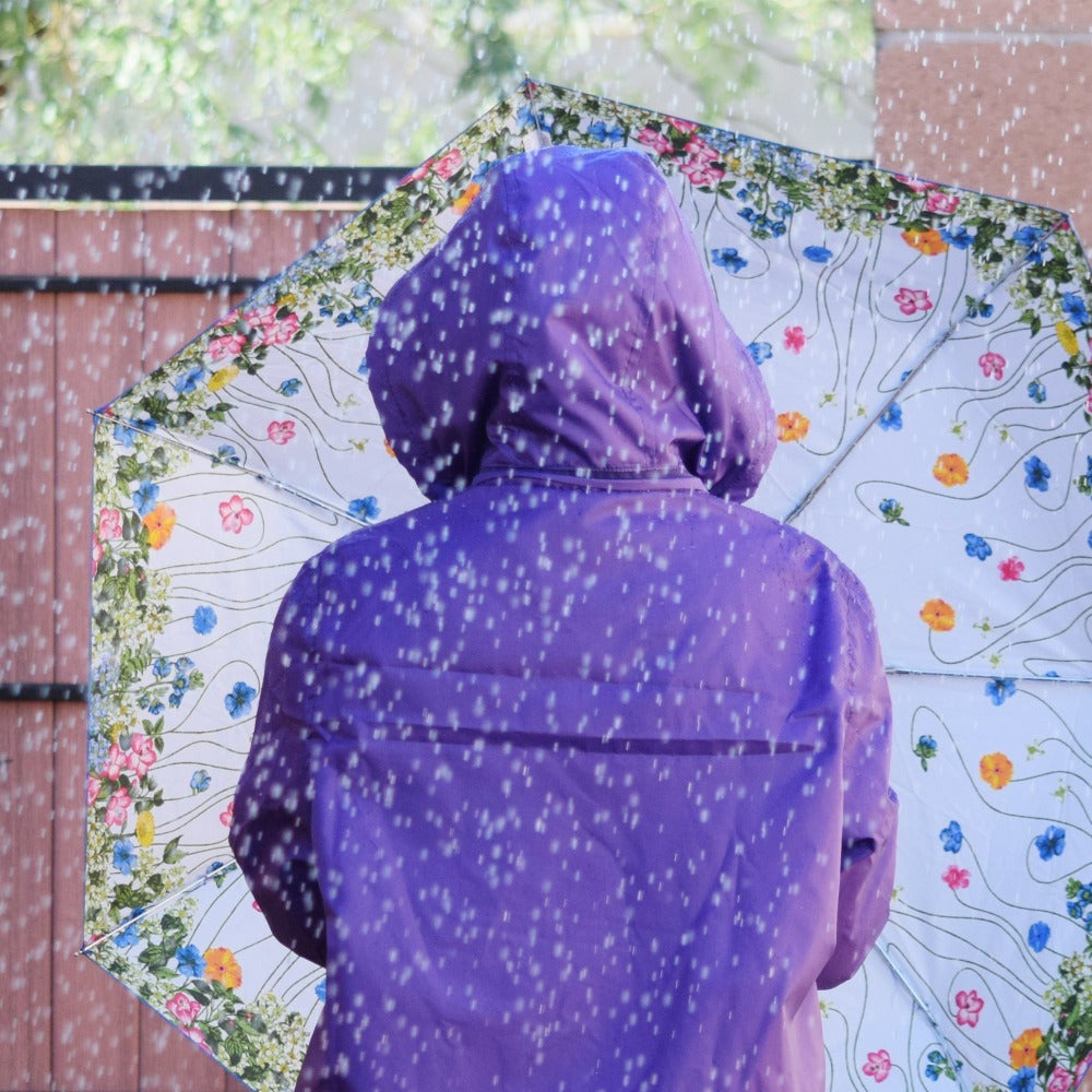 Under Canopy Print Folding Umbrella with Auto Open/Close Technology