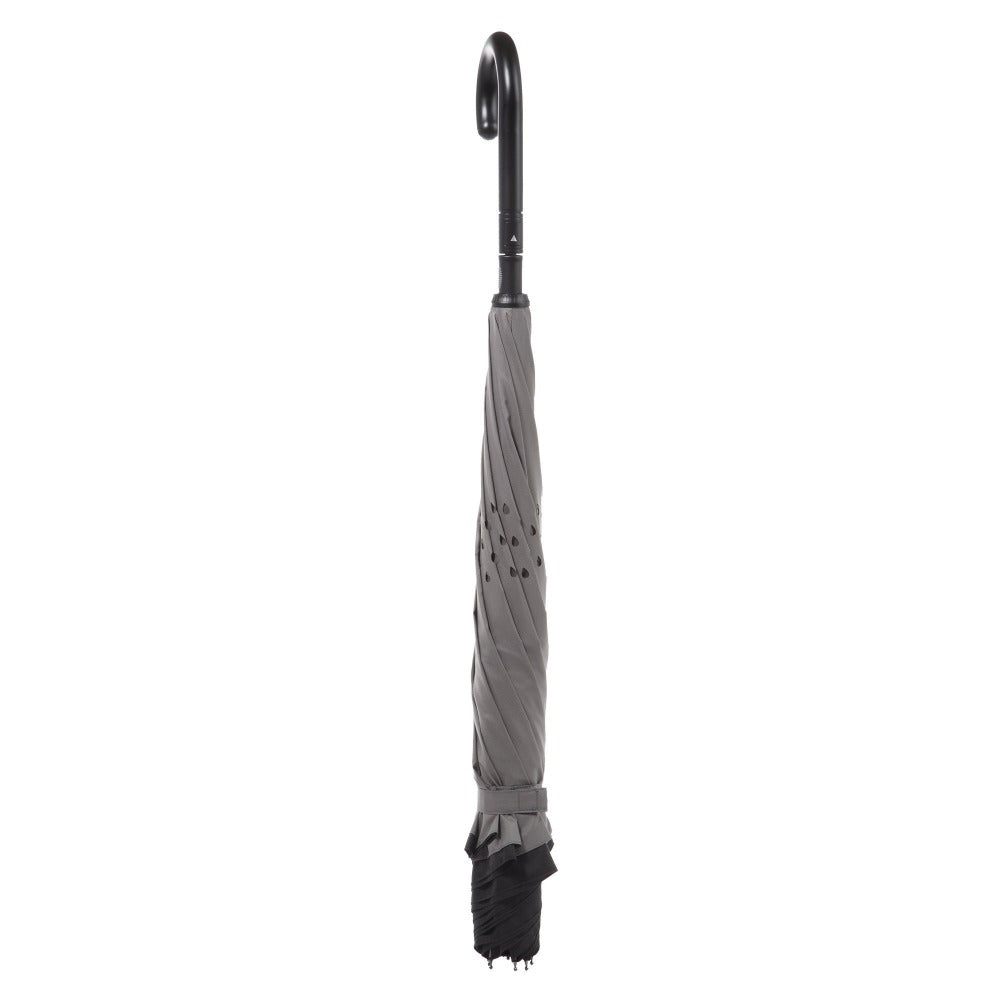 Stick Reverse-Close Umbrella with Under-Canopy Print