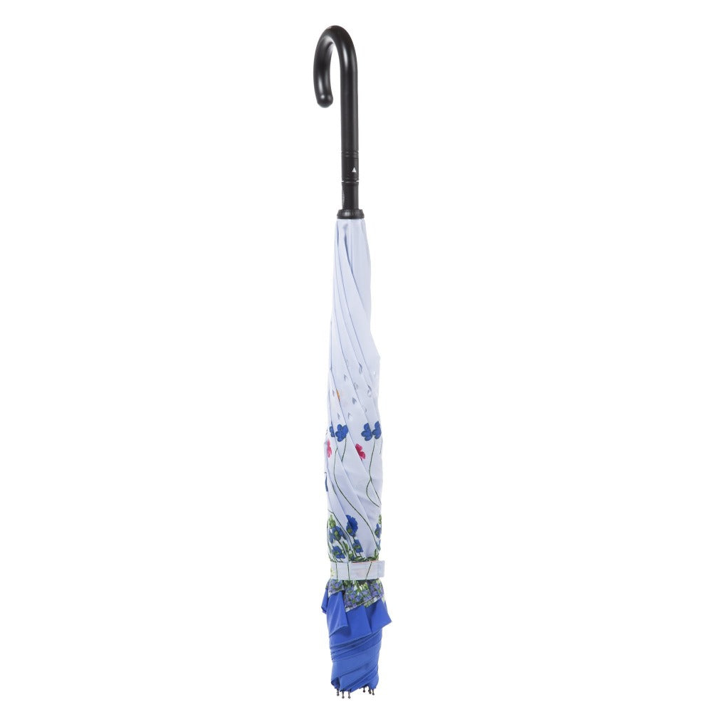 Stick Reverse-Close Umbrella with Under-Canopy Print
