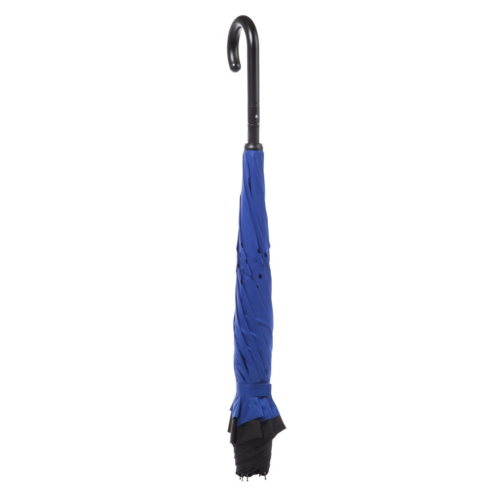 Stick Reverse-Close Umbrella with Under-Canopy Print