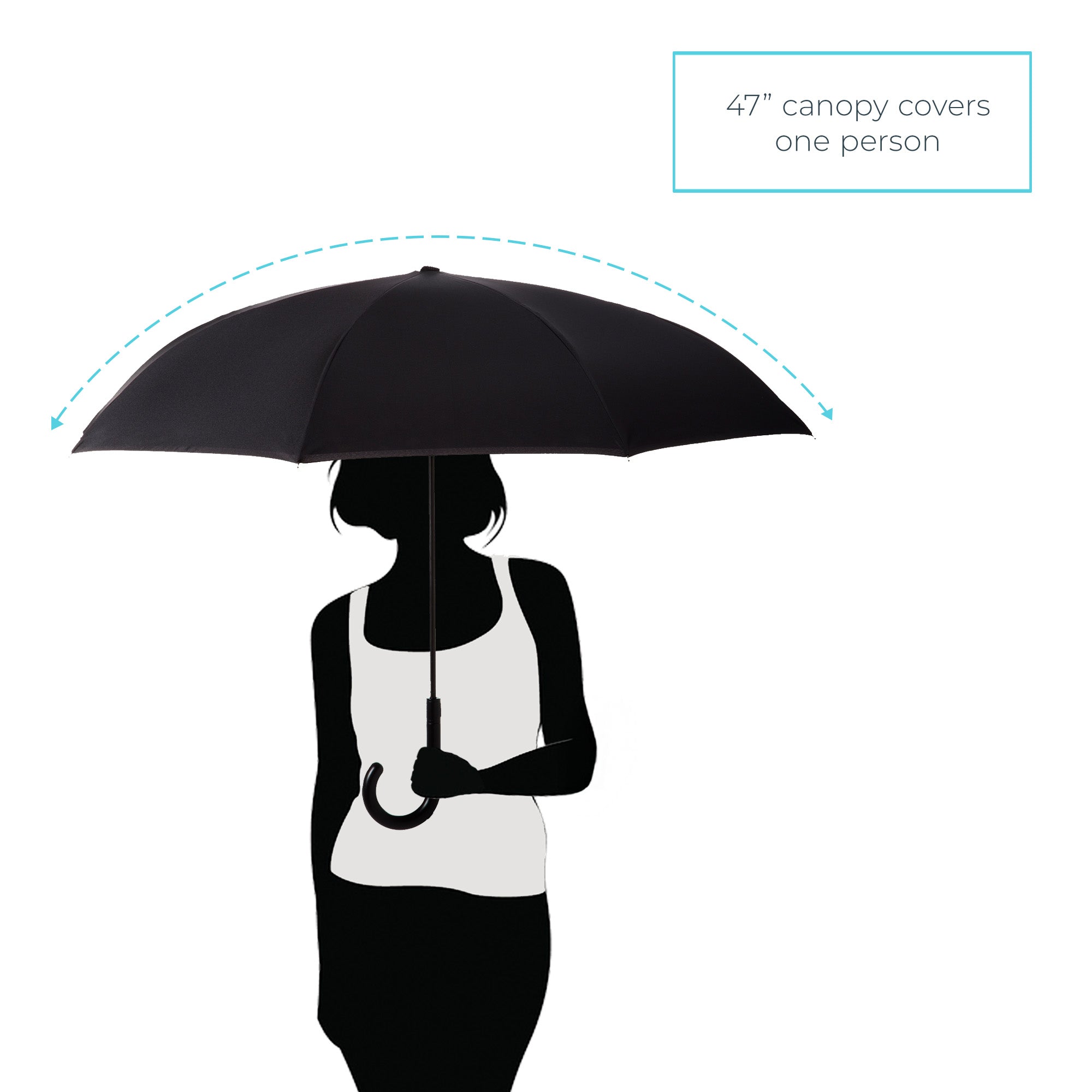 Stick Reverse-Close Umbrella with Under-Canopy Print