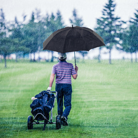 Vented Golf Stick Umbrella with Wind & Sun Protection