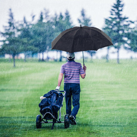 Vented Golf Stick Umbrella with Wind & Sun Protection