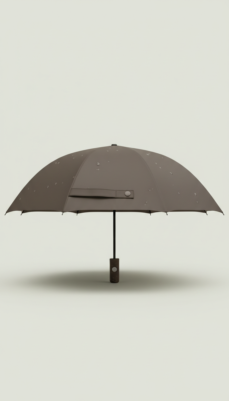 Mocha Stone Folding Umbrella