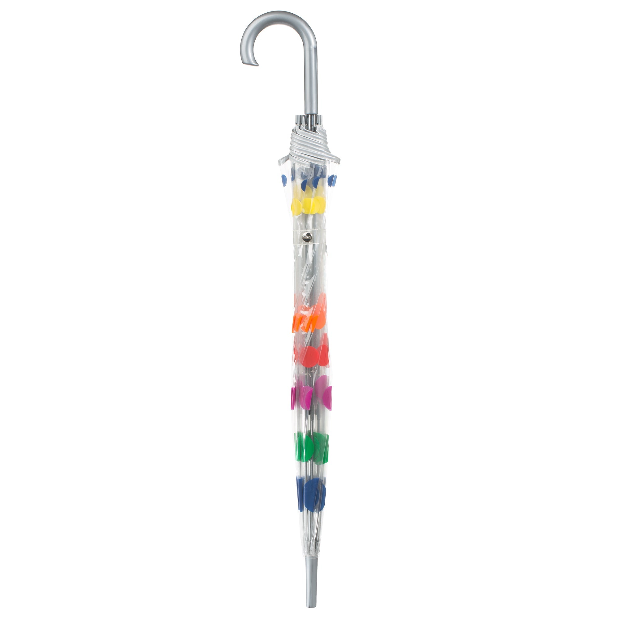 Clear Bubble Umbrella with Colorful Accents