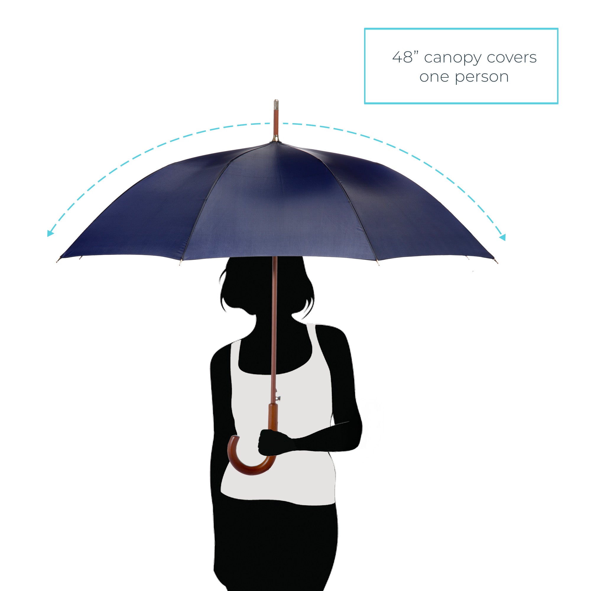 Classic Solid Wood Stick Umbrella