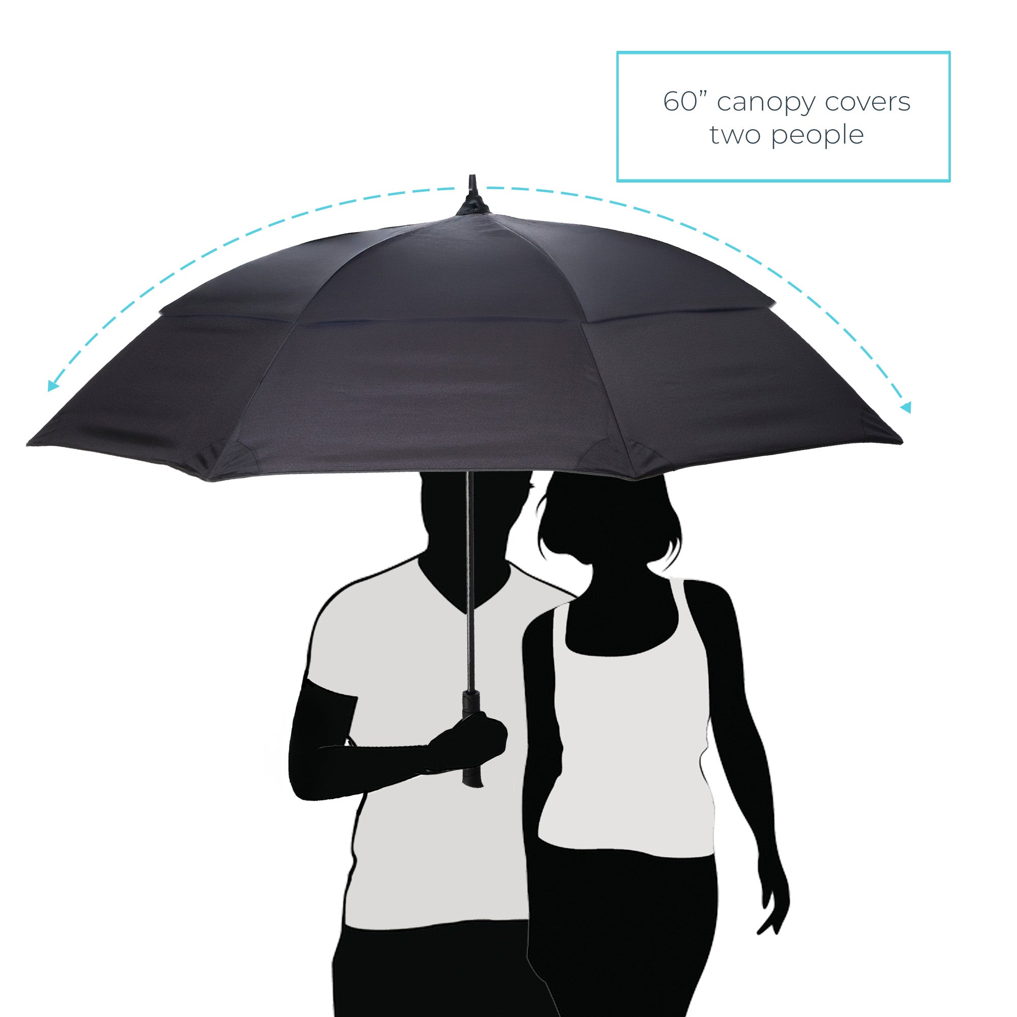 Premium Golf Size Spectator Umbrella with Tipless Ends