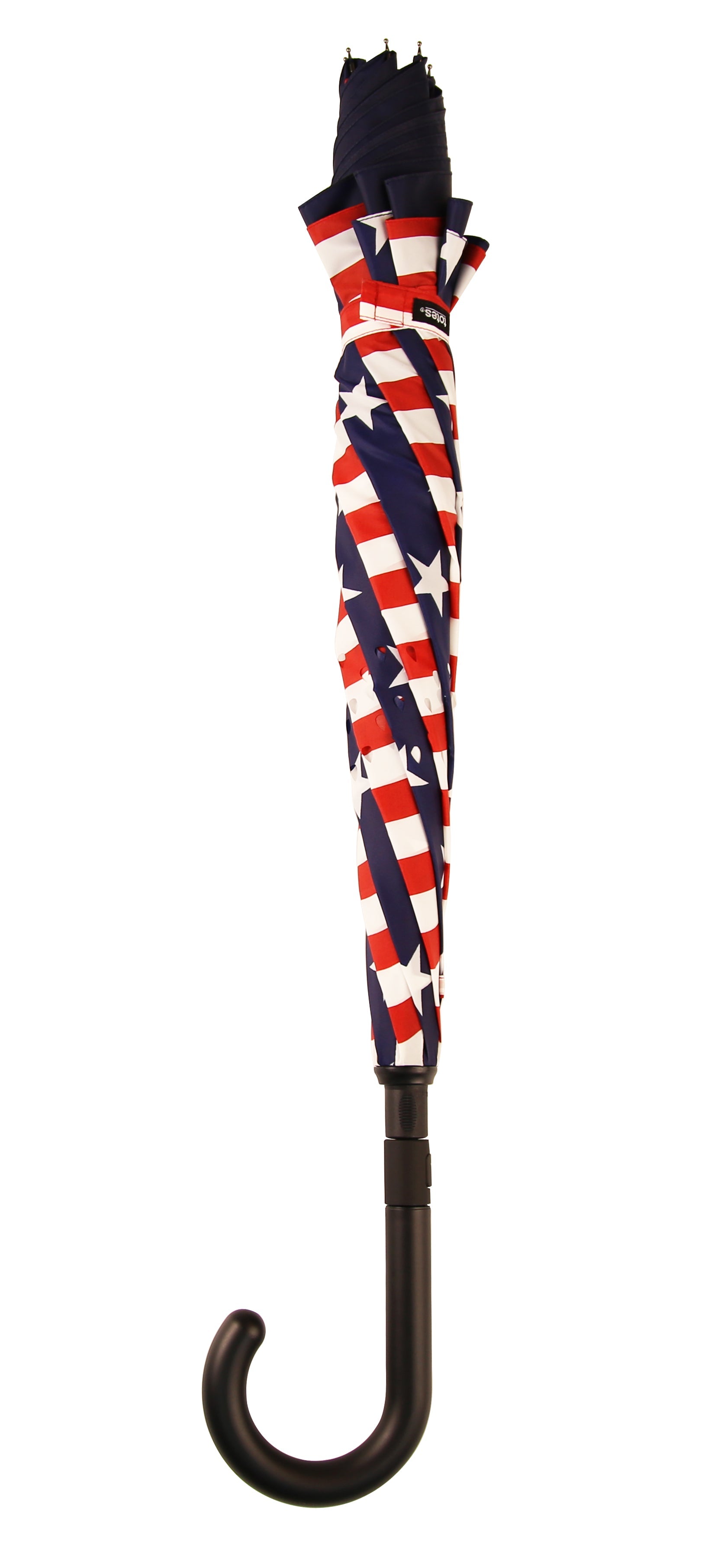 Stick Reverse-Close Umbrella with Under-Canopy Print
