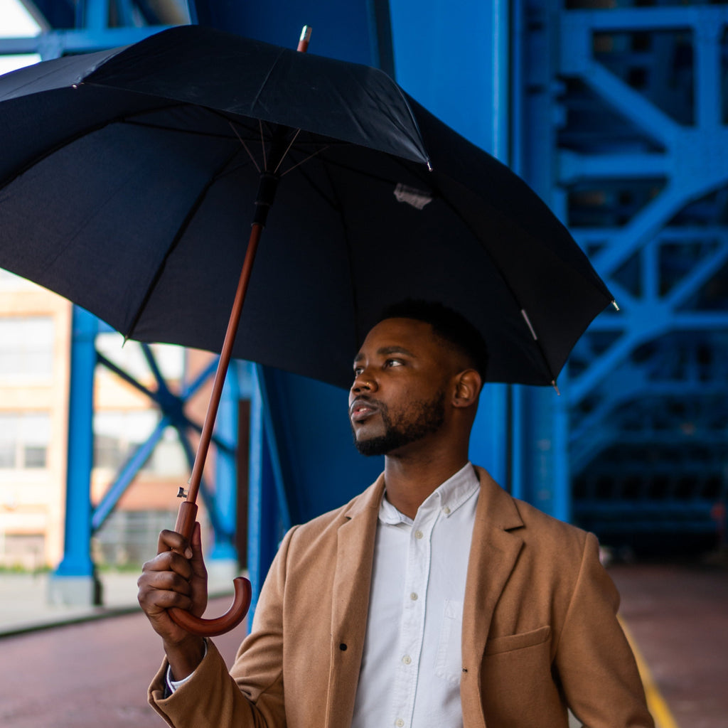 Classic Solid Wood Stick Umbrella