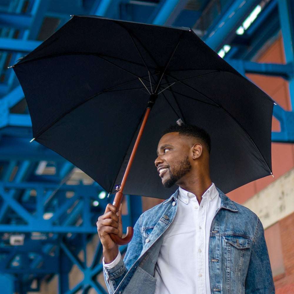 Classic Solid Wood Stick Umbrella
